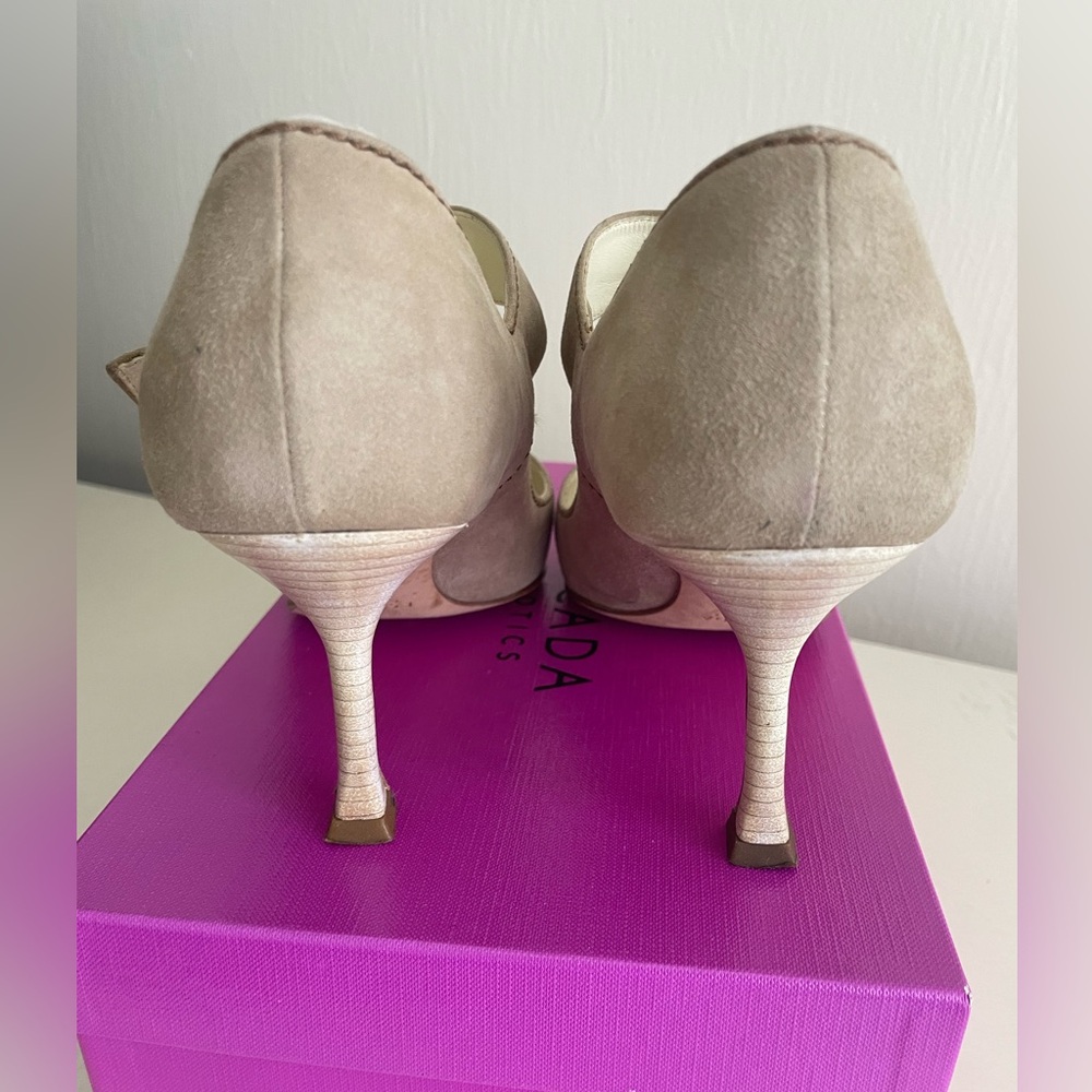 Escada Suede 3” Heel Suede Mary Janes - Picture 3 of 9